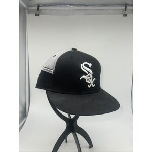 New Era 59Fifty Chicago White Sox Fitted Hat Black Men's 7 1/2 MLB Cap‎